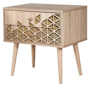 Mesa de Cabeceira Two – Carvalho Sonoma – 60 x 61 x 40 cm