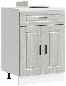 vidaXL Armário base de cozinha Porto derivados madeira cinzento sonoma