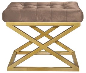 Pouffe Capraz – Gold Brown – 50x42x40 cm