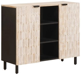 vidaXL Buffet com prateleira Acabamento em Wash Branco 90 x 33 x 75 cm