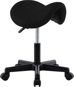 vidaXL Banco de trabalho couro artificial preto
