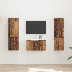 vidaXL 3 pcs Madeira Antiga