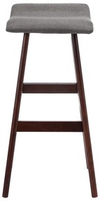 Cadeiras de bar 2 pcs tecido cinzento-escuro