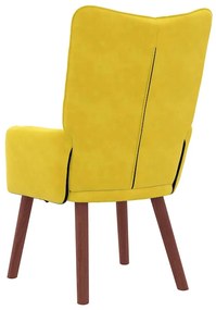 Poltrona Relaxante vidaXL em Veludo Amarelo