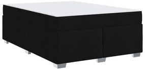 vidaXL Estrutura da Cama com colchão Preto 160 x 200 cm tecido