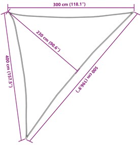 Para-sol estilo vela 160 g/m² 3x4x5 m PEAD branco