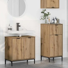 vidaXL Conjunto de Móveis para Banheiro 2 pcs carvalho artisiano