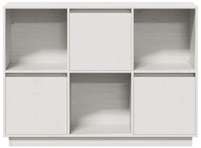 Aparador 110,5x35x80 cm madeira de pinho maciça branco