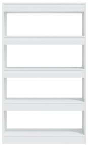 Estante/divisória derivados de madeira branco