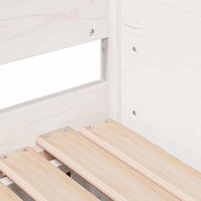 Sofá-cama com gavetão 80x200 cm madeira de pinho maciça branco