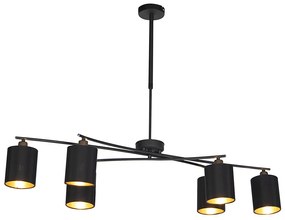 LED Candeeiro de suspensão inteligente preto ajustável incl. 6 Wifi B35 - Lofty Moderno