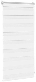 Estore de rolo 40 x 100 cm, linhas de zebra / Branco