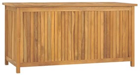vidaXL Caixa para jardim 114x50x58 cm madeira de teca maciça