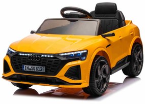 Carro elétrico para Crianças 12V Audi SQ8 Rodas de espuma EVA, Assento Couro ecológico Amarelo