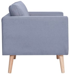Conjunto de sofás de 2 lugares e 3 lugares tecido cinza claro