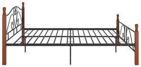 Estrutura de cama metal 180x200 cm preto