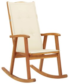 3064181 vidaXL Cadeira de baloiço com almofadões madeira de acácia maciça