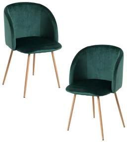 Pack 2 Cadeiras Velt Veludo - Verde