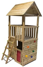 Parque Exterior infantil com escorrega TIBIDABO L Com Casinha e Baloiço Duplo