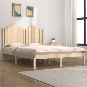 3103748 vidaXL Estrutura de cama dupla pequena 4FT 120x190 cm pinho maciço