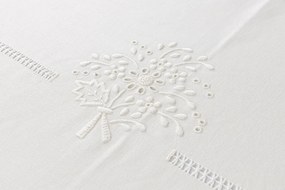 180x350 cm - Toalha de mesa de linho bordada a mão - bordados da lixa Creative Rosemary 2021