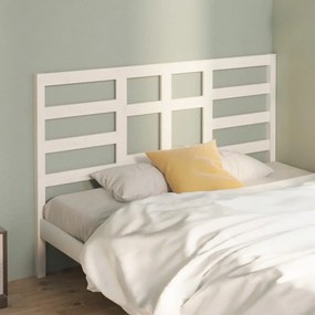 Cabeceira de cama 146x4x104 cm pinho maciço branco