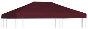vidaXL Cobertura de gazebo 310 g/m² 3x4 m bordô
