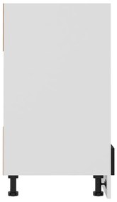 Armário para forno Lyon 60x46x81,5 cm derivados madeira preto