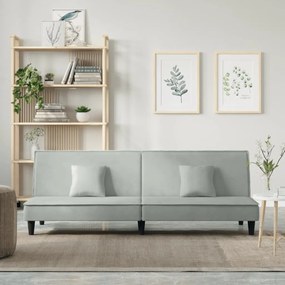 351907 vidaXL Sofá-cama veludo cinzento-claro
