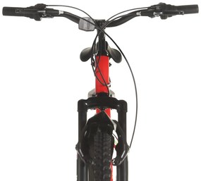 Bicicleta de montanha 21 velocidades roda 26" 42 cm vermelho