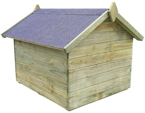 Casota para cão com telhado de abrir pinho impregnado