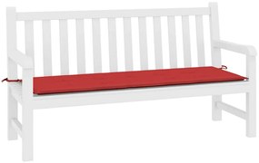 Almofadão p/ banco de jardim 200x50x4 cm tecido vermelho