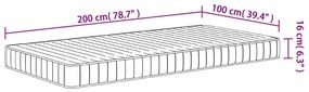 Colchão de espuma médio suave 100x200 cm