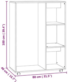 Roupeiro 80x40x110 cm derivados de madeira carvalho sonoma