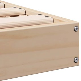 Estrutura de Cama Floor vidaXL Branca 140x220 cm Madeira Sólida de Pin
