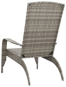 Cadeira de jardim Adirondack vime PE cinzento