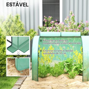 Estufa para Jardim Estufa Pequena para Cultivo de Plantas com 4 Janelas 395x100x80 cm Verde