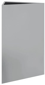 Vaso/floreira de jardim triangular 50x43x75 cm aço galvanizado