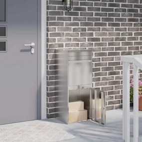 vidaXL Caixa para entrega de pacotes com porta Preto 41 x 38 x 103 cm