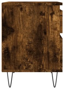 Mesa de cabeceira 40x35x50 cm derivados madeira carvalho fumado