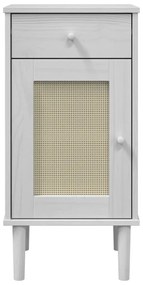 Mesa de cabeceira SENJA 40x35x80 cm pinho maciço branco