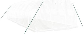Estufa com estrutura de aço 24 m² 8x3x2 m branco
