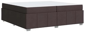 Estrutura da Cama Castanho escuro 200 x 200 cm tecido