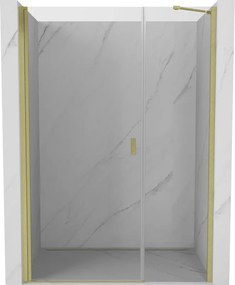 Mexen Mist-B portas de duche de abrir 115 cm, transparente, dourado escovado - 8A2-115-001-55-00