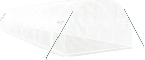 Estufa com estrutura de aço 36 m² 12x3x2 m branco