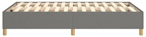 Estrutura de cama sem colchão 120x200 cm tecido cinzento-escuro