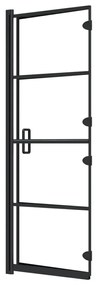 Divisória de chuveiro dobrável ESG 100x140 cm preto