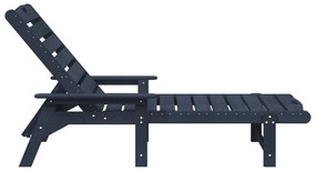 Espreguiçadeira Azul-marinho 53x162x98,5 cm HDPE