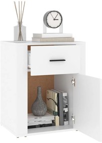 Mesa de cabeceira 50x36x60 cm derivados de madeira branco