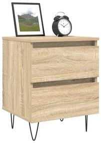 Mesa de cabeceira 40x35x50 cm derivados madeira carvalho sonoma